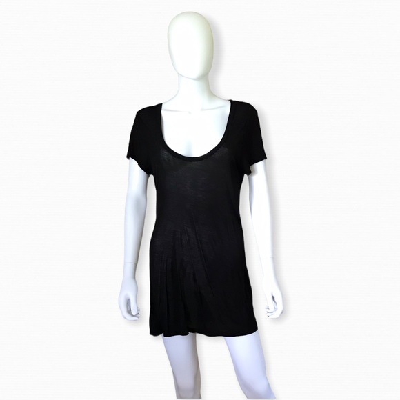 LAmade Black Short Sleeve Back Seam Tee, M - Picture 1 of 4
